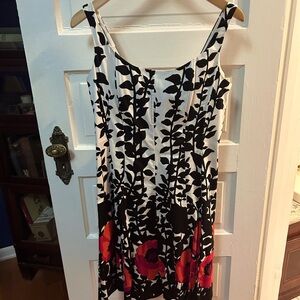 Nine West B&W Dress with Red Accents